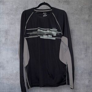Oakley Black and Gray Long Sleeve Tee